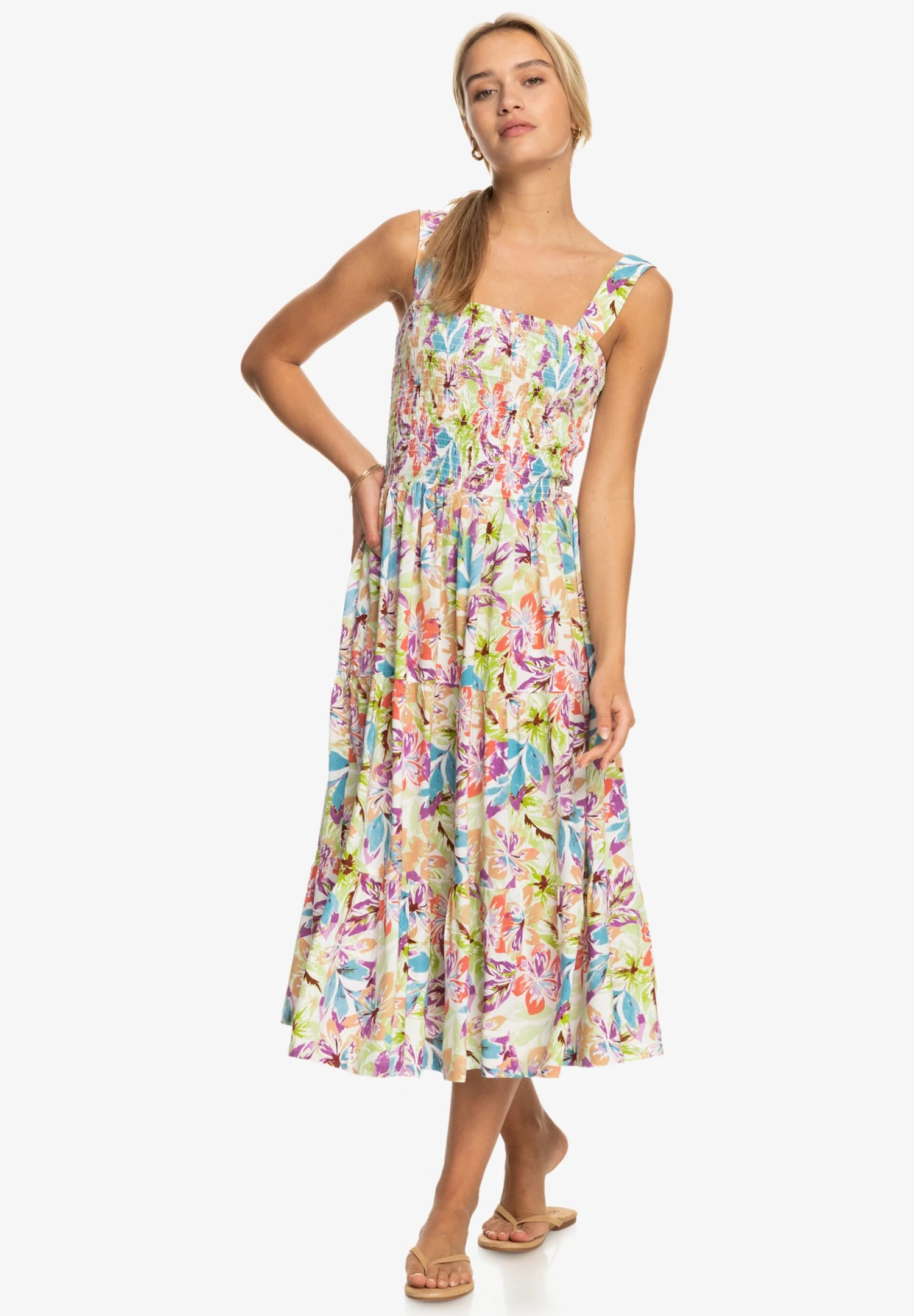 Roxy Honeymoon Avenue Printed - Jurk - Snow White Pualani Combo 4 Roxy Honeymoon Avenue Printed - Jurk - Snow White Pualani Combo - Afbeelding 2