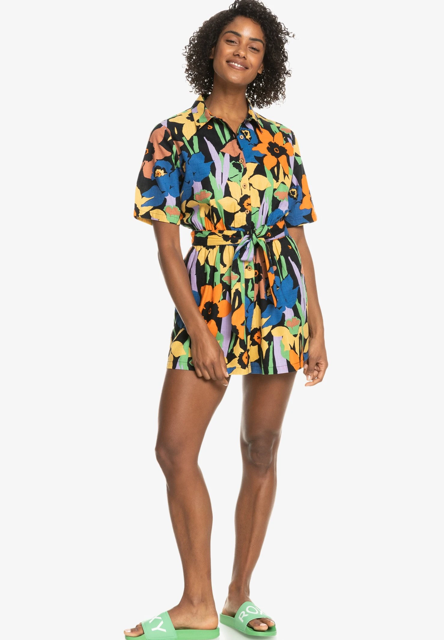 Roxy Real Yesterday - Jumpsuit - Anthracite Flower Jammin 4 Roxy Real Yesterday - Jumpsuit - Anthracite Flower Jammin - Afbeelding 2