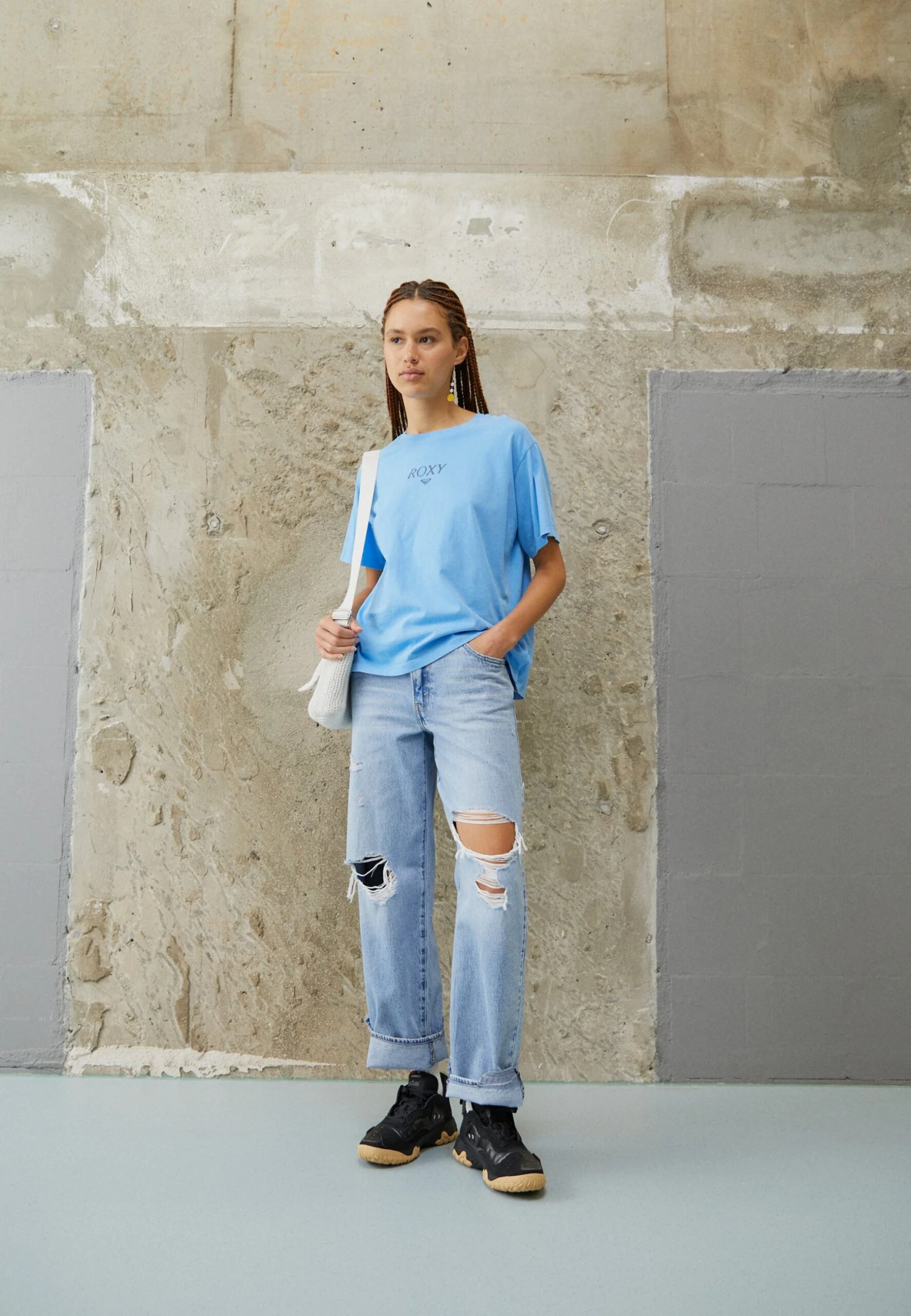 Roxy Moonlight Sunset- T-Shirt Print - Azure Blue 4 Roxy Moonlight Sunset- T-Shirt Print - Azure Blue - Afbeelding 2