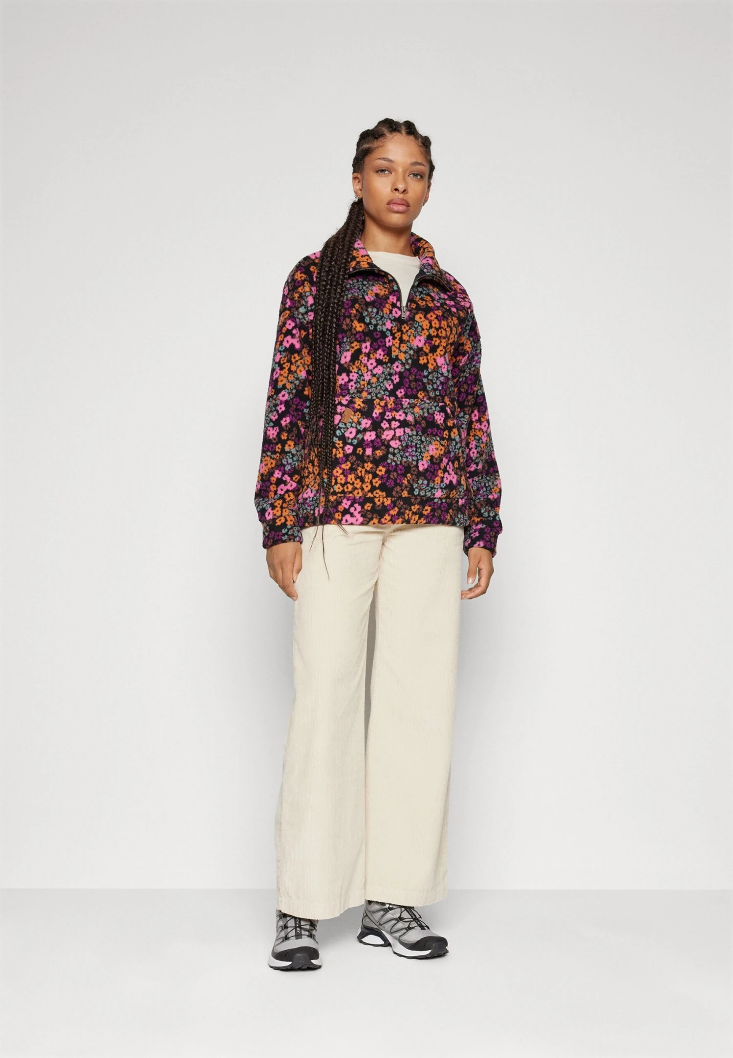 Roxy Live Out Loud- Fleece Trui - Anthracite Floral Daze 7 Roxy Live Out Loud- Fleece Trui - Anthracite Floral Daze - Afbeelding 5