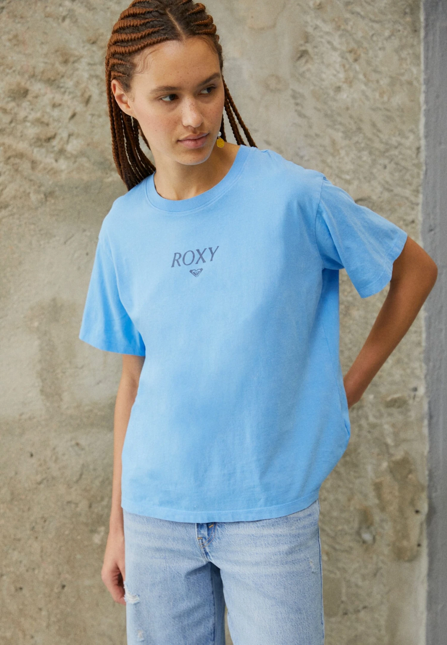 Roxy Moonlight Sunset- T-Shirt Print - Azure Blue 3 Roxy Moonlight Sunset- T-Shirt Print - Azure Blue