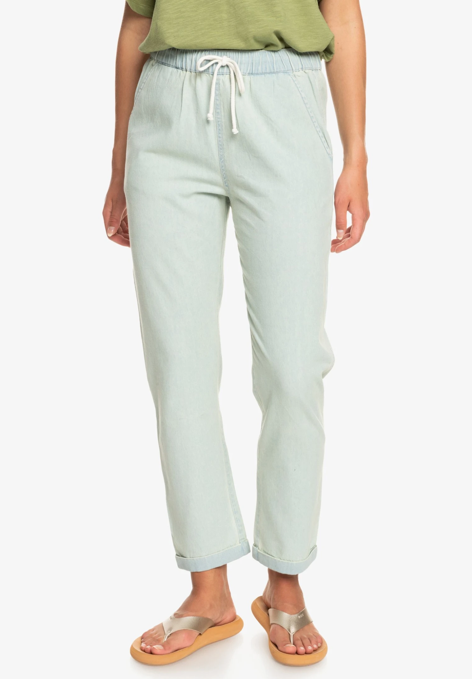 Roxy Slow Swell - Straight Leg Jeans - Bleached Blue 3 Roxy Slow Swell - Straight Leg Jeans - Bleached Blue