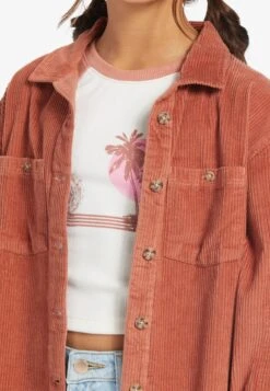 Roxy Something Beautiful Solid- Overhemdblouse - Brown -Roxy Verkoopwinkel 506345afe7714f61844721dd547f9575