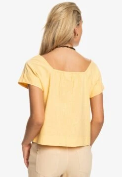 Roxy Ocean Amor - Kurzärmliges Erjwt03569 - Blouse - Flax -Roxy Verkoopwinkel 6d468016b939434487db4e3ae4e015e5
