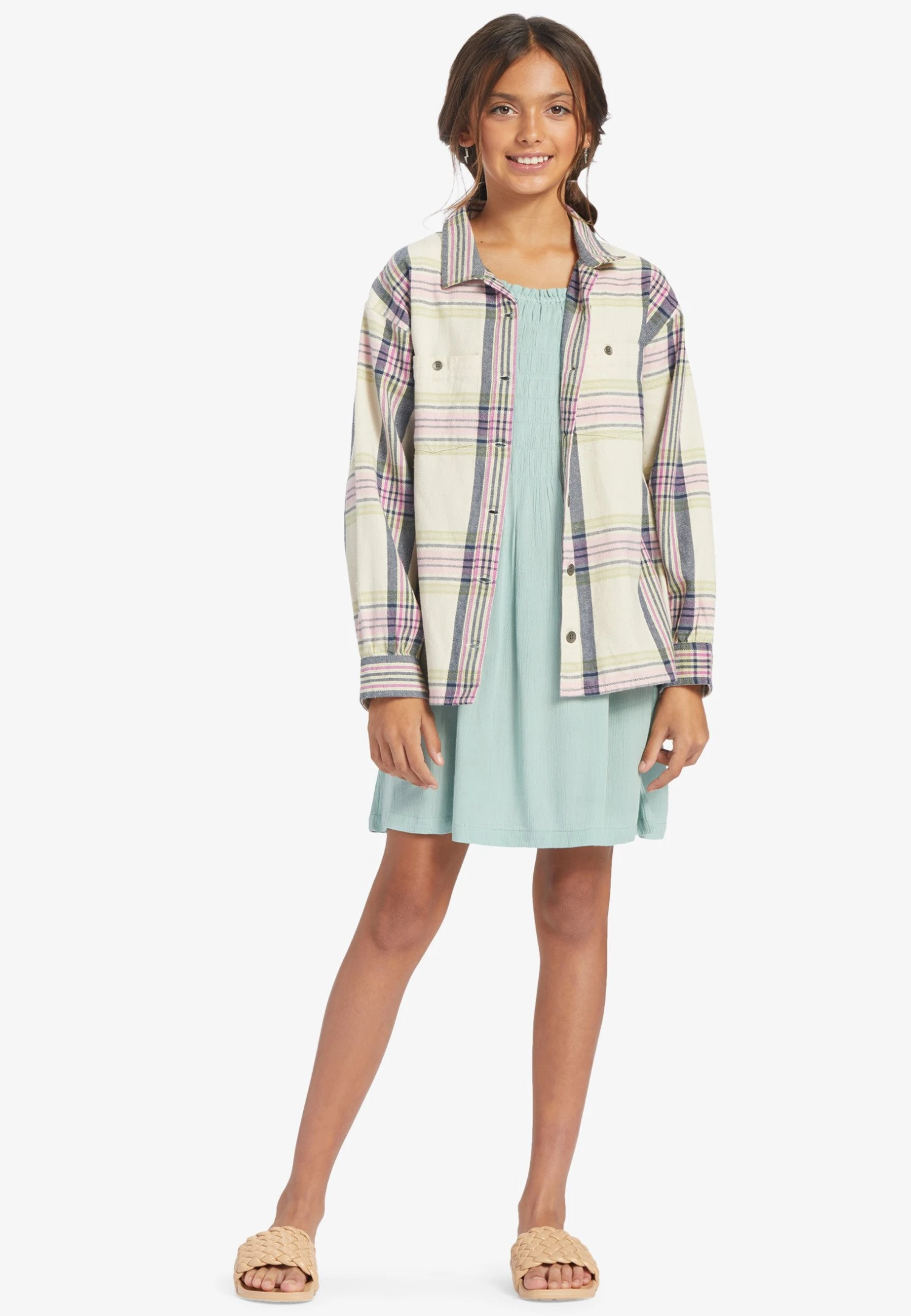 Roxy Something Beautiful PlaidCamisaPara Chicas- Overhemdblouse - Teh 4 Roxy Something Beautiful PlaidCamisaPara Chicas- Overhemdblouse - Teh - Afbeelding 2