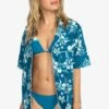 Roxy Life Button Up Mai Tai-Kurzärmliges Für - Overhemdblouse - Blue -Roxy Verkoopwinkel 7ecaa21768544e5a92c6afdc773d8bed
