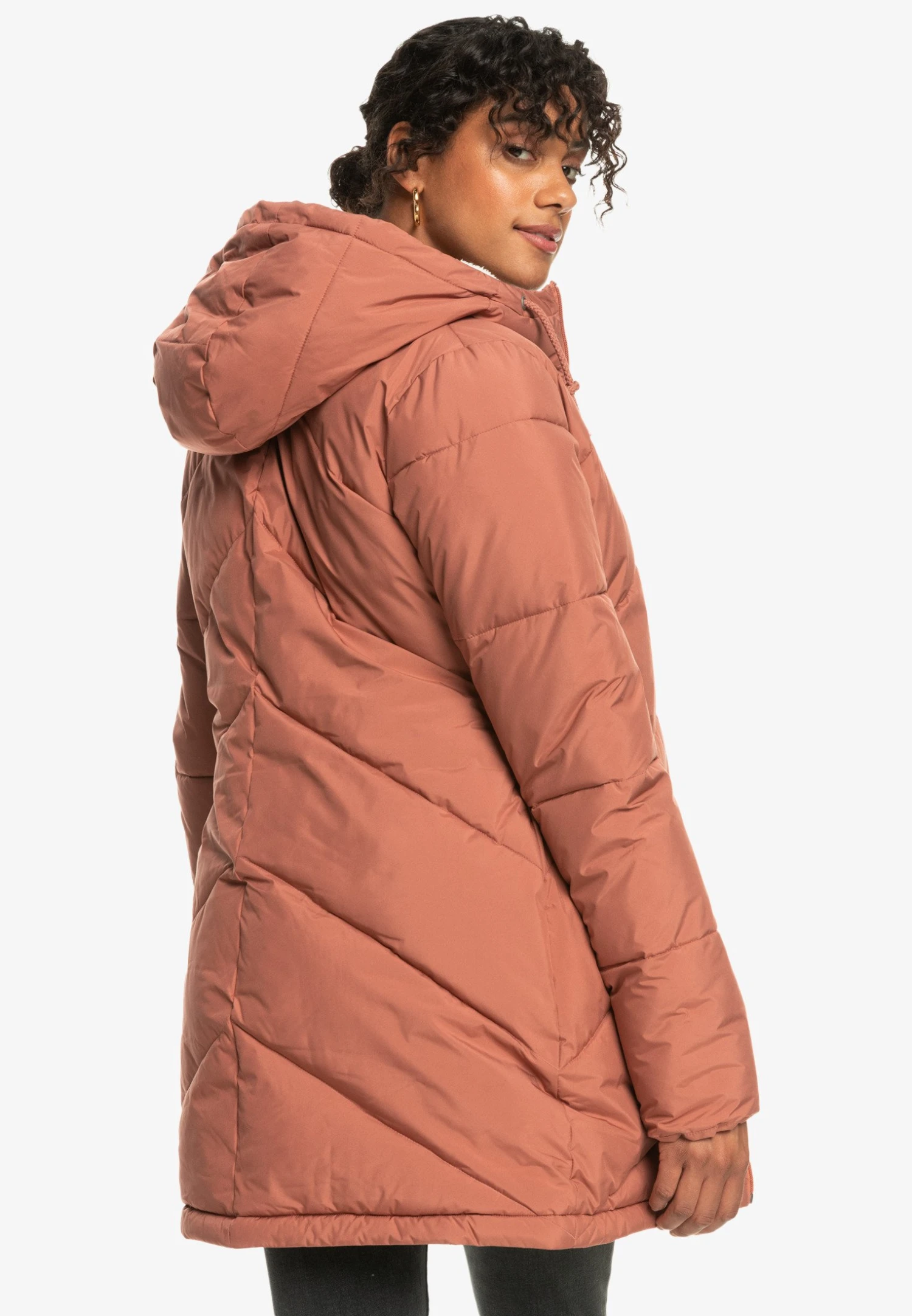 Roxy Better WeatherLänger Geschnittene- Winterjas - Mottled Orange 5 Roxy Better WeatherLänger Geschnittene- Winterjas - Mottled Orange - Afbeelding 3