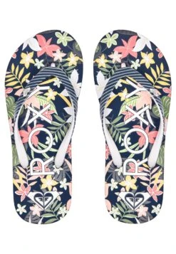 Roxy Pebbles- Teensandalen - Lt Yellow White True Navy -Roxy Verkoopwinkel 8db574a845ee40ac92300941f12e091f