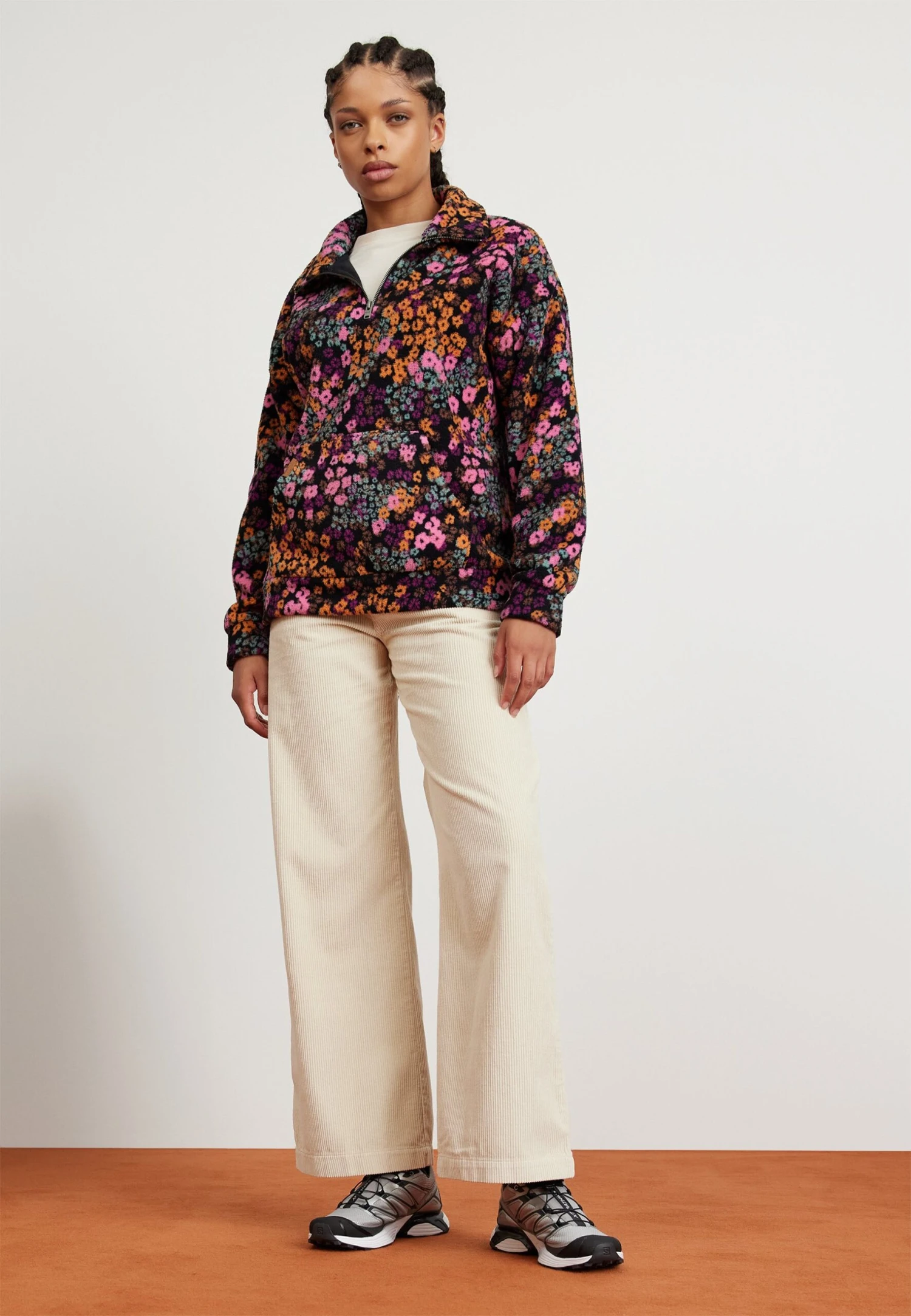 Roxy Live Out Loud- Fleece Trui - Anthracite Floral Daze 4 Roxy Live Out Loud- Fleece Trui - Anthracite Floral Daze - Afbeelding 2