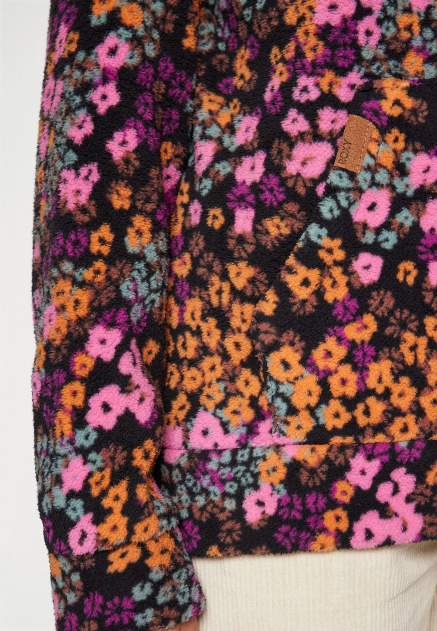Roxy Live Out Loud- Fleece Trui - Anthracite Floral Daze 10 Roxy Live Out Loud- Fleece Trui - Anthracite Floral Daze - Afbeelding 8