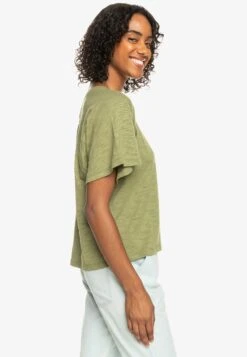 Roxy Time On My Side - Kurzärmliges - T-Shirt Print - Loden Green -Roxy Verkoopwinkel a28355836a0a493f923d0278842f9cc6