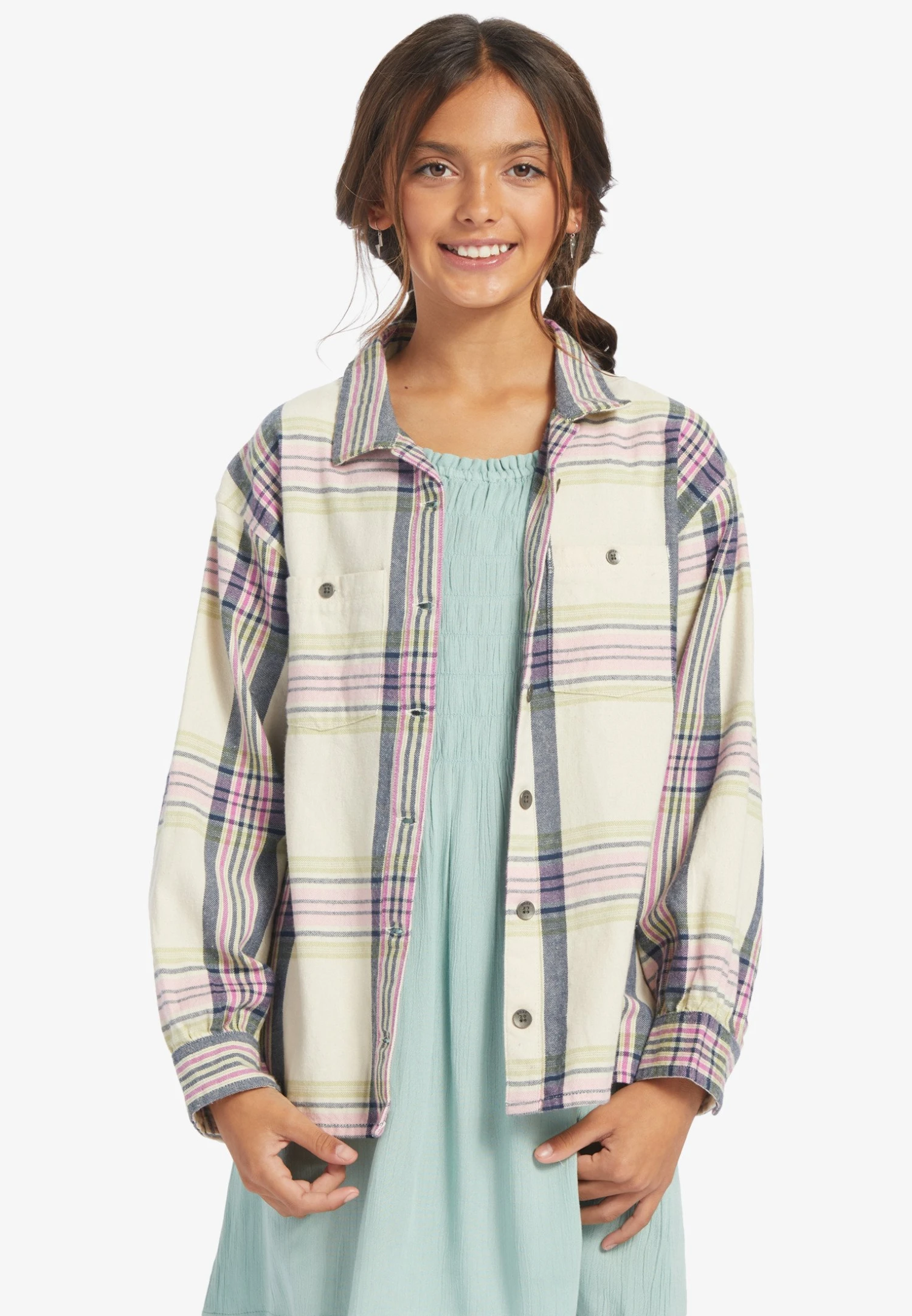Roxy Something Beautiful PlaidCamisaPara Chicas- Overhemdblouse - Teh 3 Roxy Something Beautiful PlaidCamisaPara Chicas- Overhemdblouse - Teh