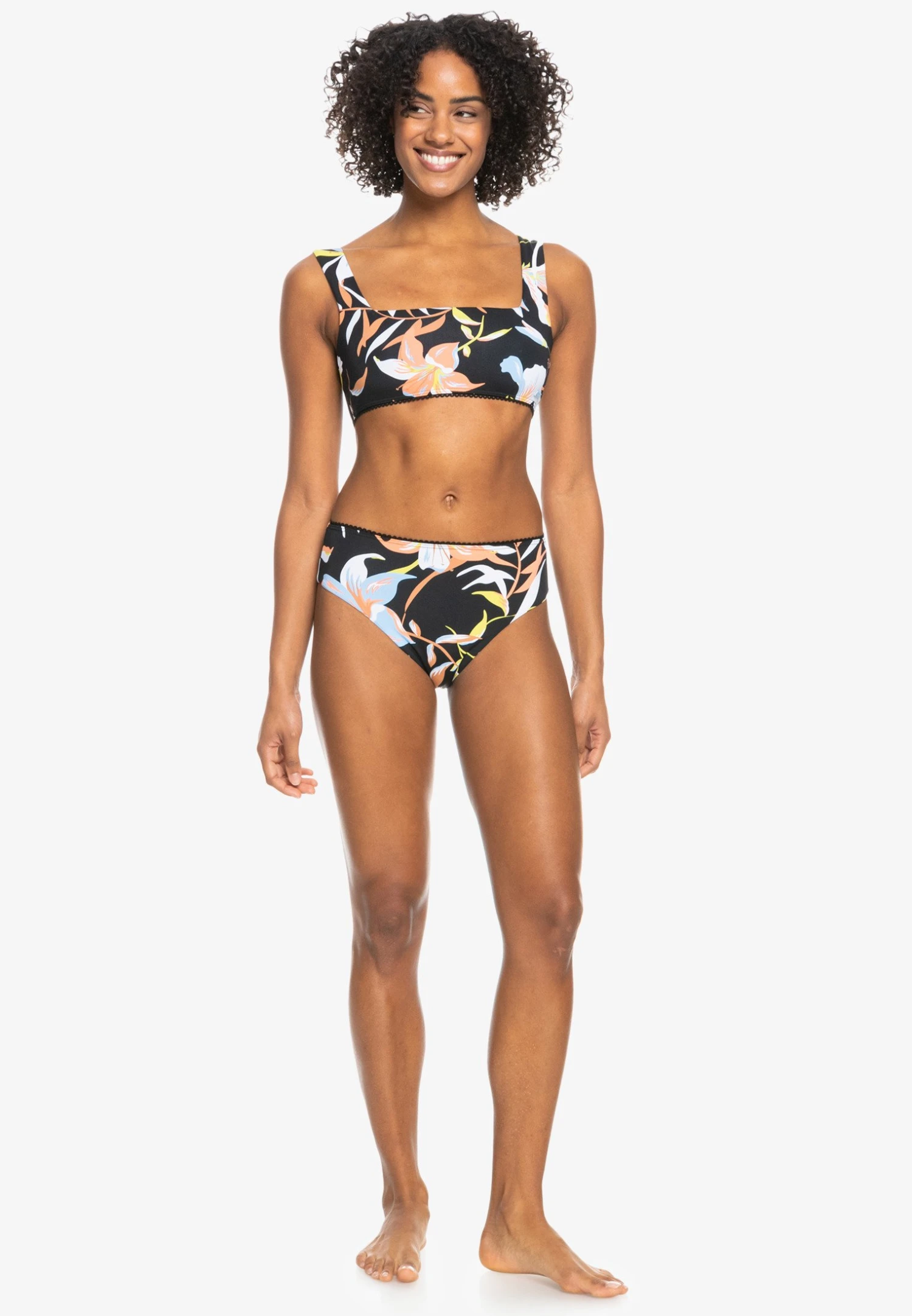 Roxy Bikinibroekje - Anthracite Hibiscus Wave Swim 4 Roxy Bikinibroekje - Anthracite Hibiscus Wave Swim - Afbeelding 2