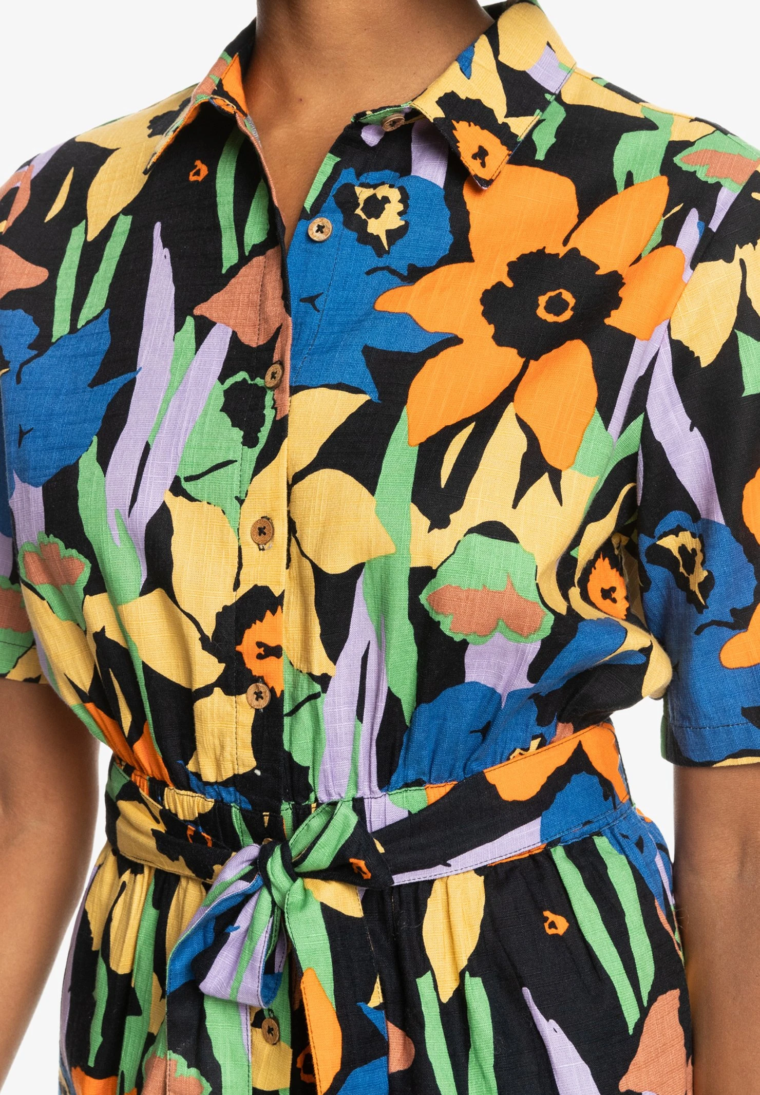 Roxy Real Yesterday - Jumpsuit - Anthracite Flower Jammin 6 Roxy Real Yesterday - Jumpsuit - Anthracite Flower Jammin - Afbeelding 4