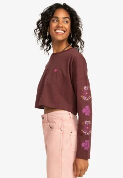 Roxy Desire To Love B - Longsleeve- Sweater - Red -Roxy Verkoopwinkel cee575eb54074fcda1b196c20f211442