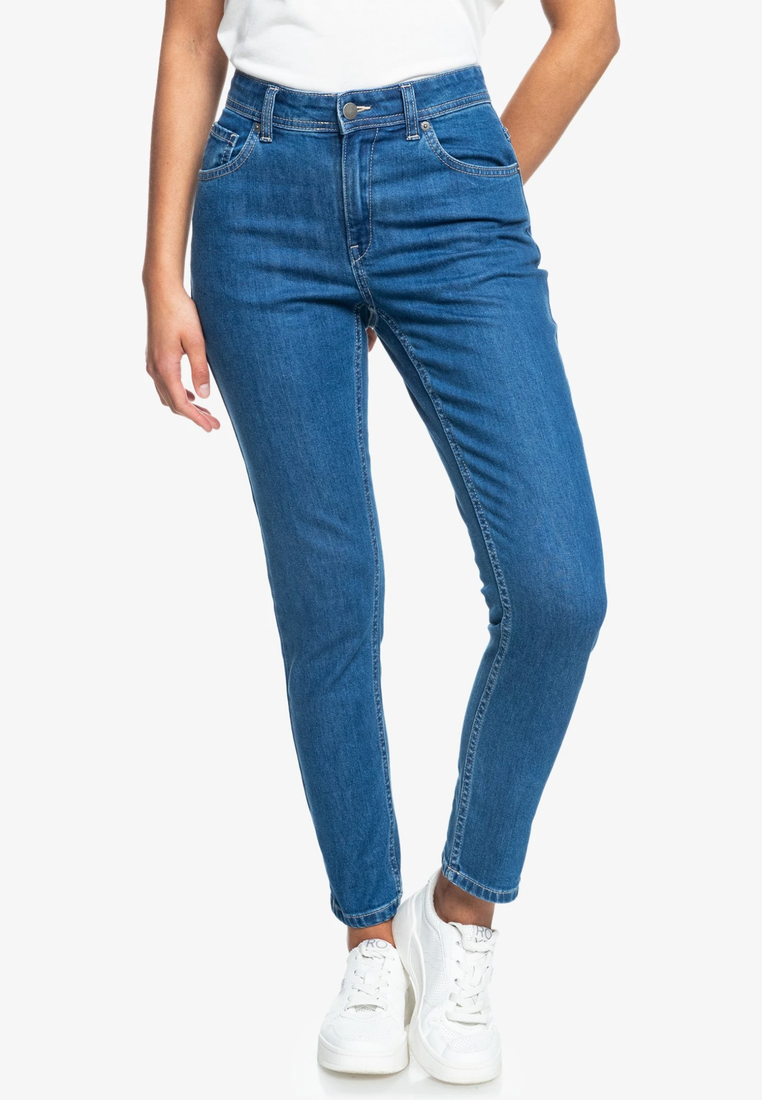 Roxy Night Away - Slim Fit Jeans - Medium Blue 3 Roxy Night Away - Slim Fit Jeans - Medium Blue