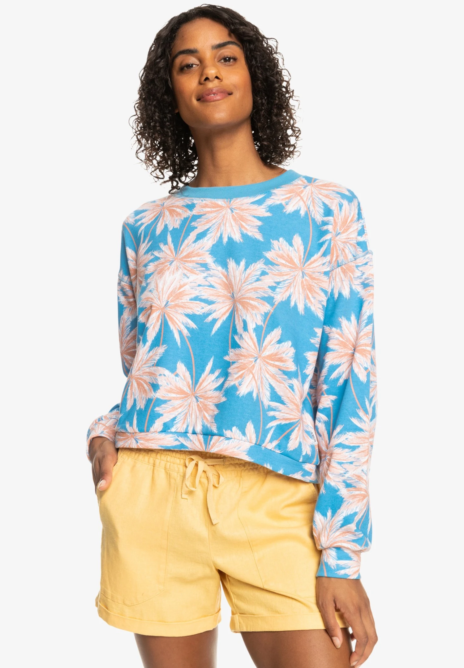 Roxy Off To The Beach - Sweater - Azure Blue Palm Island 3 Roxy Off To The Beach - Sweater - Azure Blue Palm Island