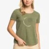 Roxy Chasing The Wave - T-Shirt Print - Loden Green