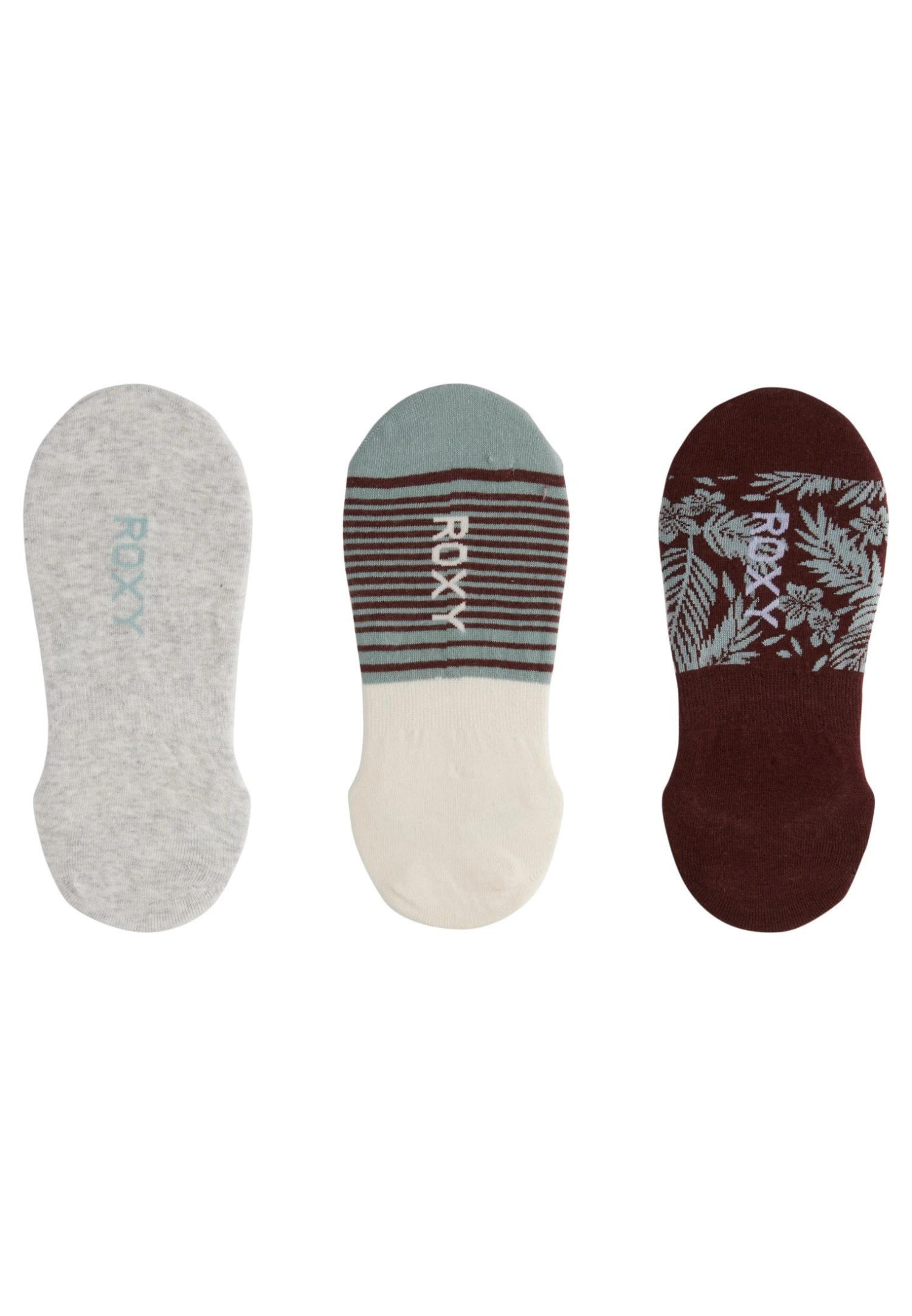 Roxy 3 Pack Palmeria - No-Show - Enkelsokken - Grey Brown 4 Roxy 3 Pack Palmeria - No-Show - Enkelsokken - Grey Brown - Afbeelding 2