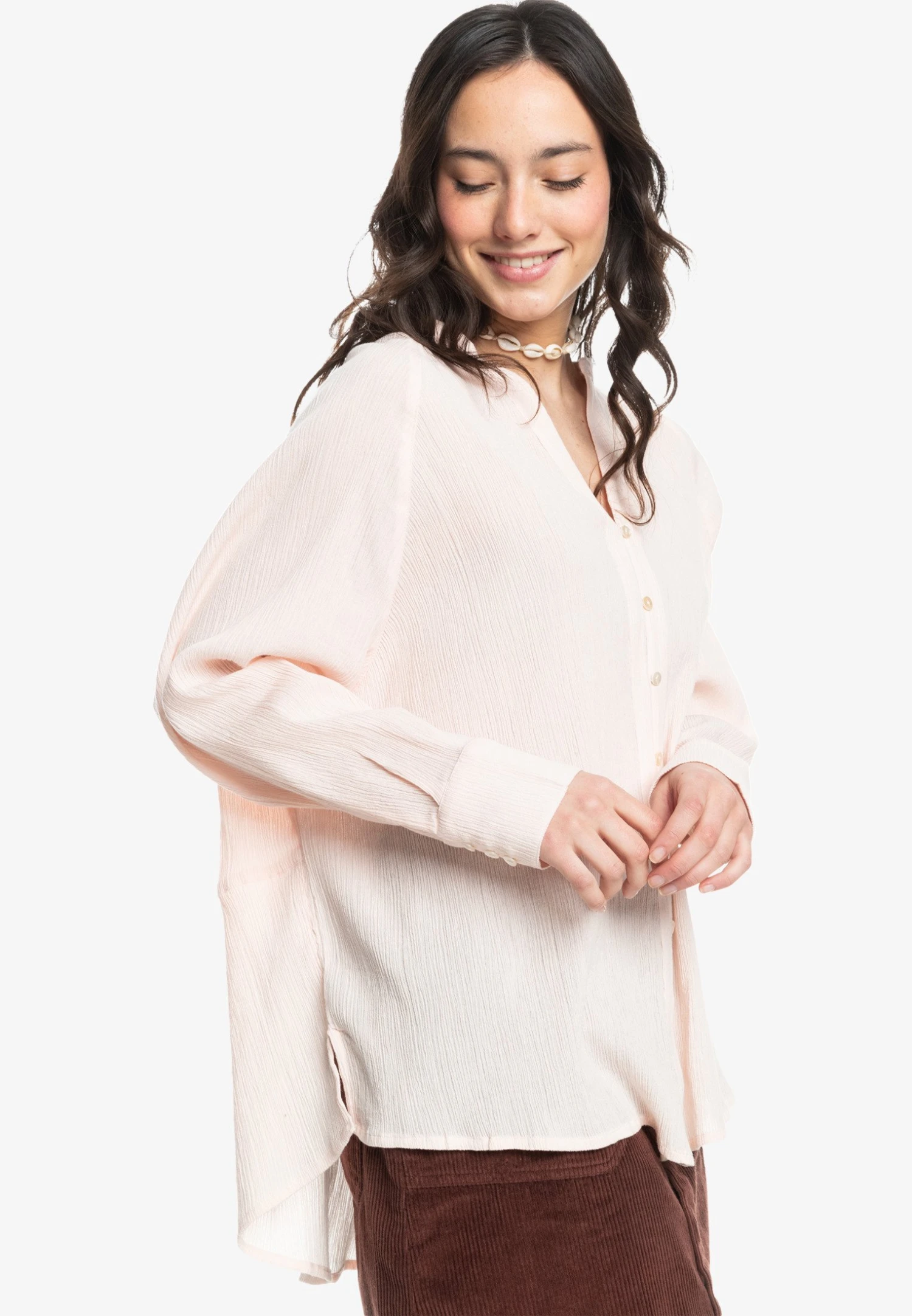 Roxy Morning Langarm - Overhemdblouse - Orange 6 Roxy Morning Langarm - Overhemdblouse - Orange - Afbeelding 4