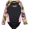 Roxy Active Langärmliger Rashguard - Surfshirt - Anthracite Zebra Jungle Girl -Roxy Verkoopwinkel fa6672270573401e8ef51ba8db1a996a